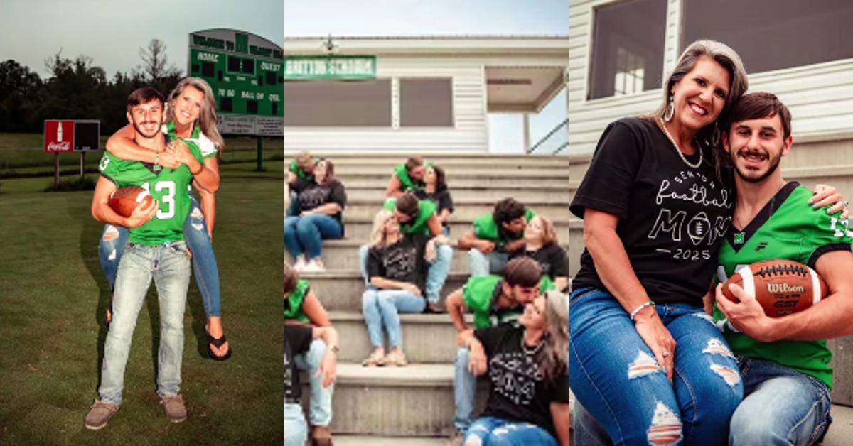 Mother and Son Blasted for “Cringey” HS Football Photoshoot