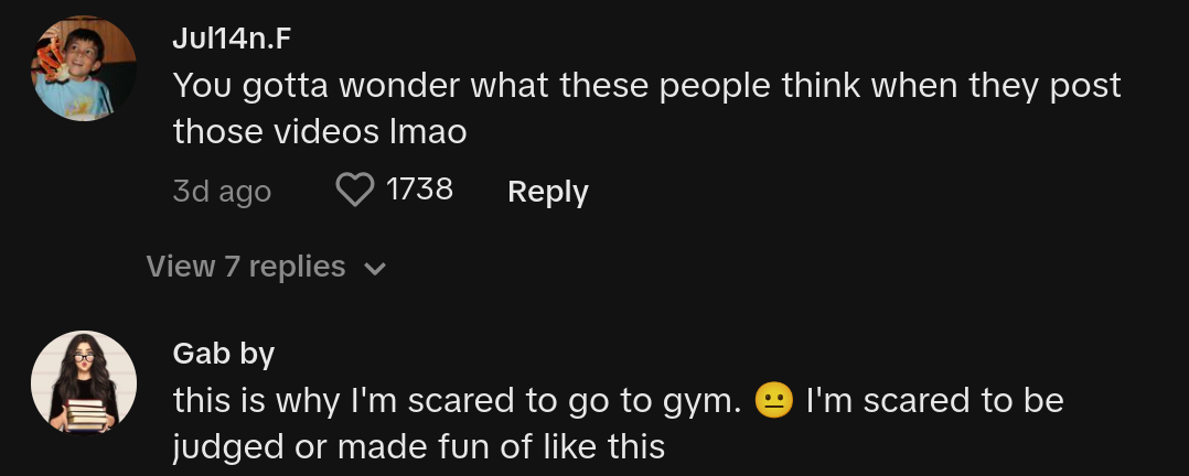 women criticized for mocking man at gym