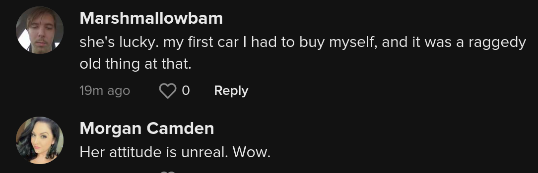 ungrateful child gets free car