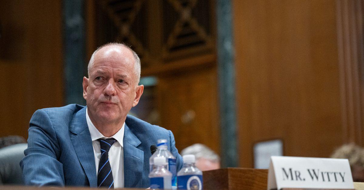 Andrew Witty testifying in front of Congress.