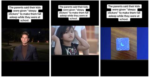 TikTok about teachers allegedly giving kids sleep aid patches