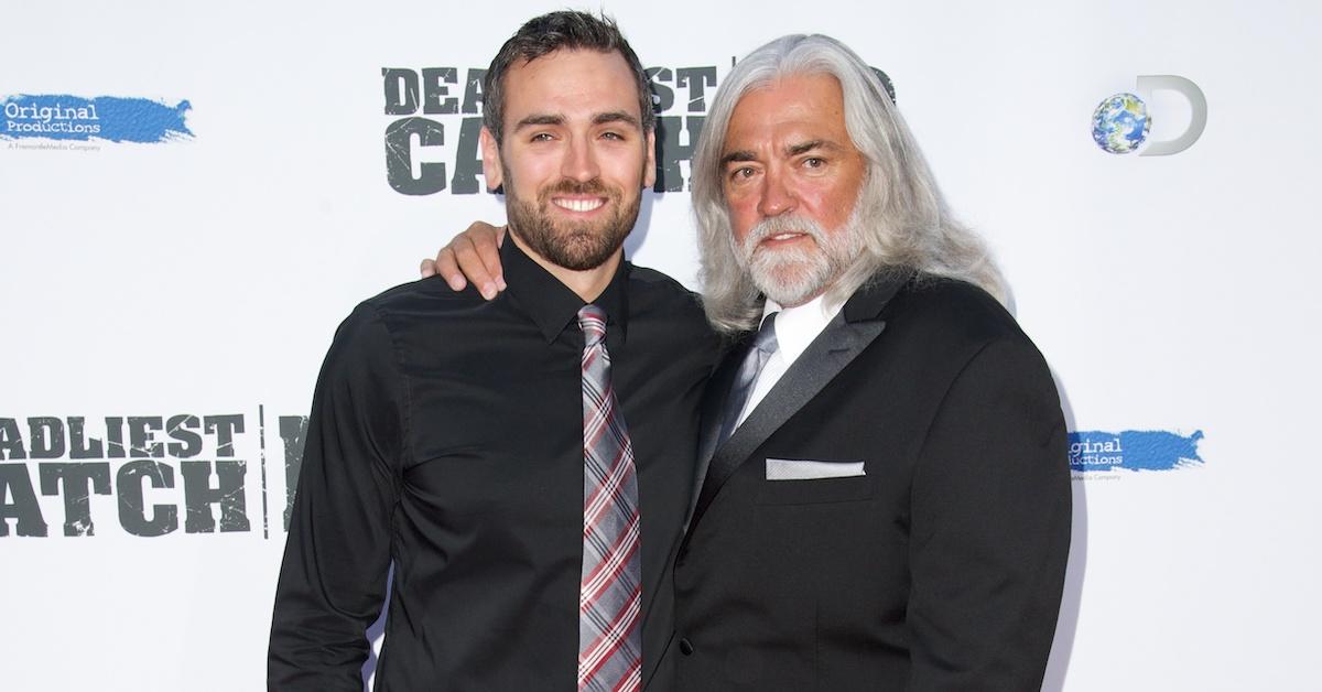 Zach Larson (son) and "Wild Bill" Wichrowski (father) attend the premiere of the 10th season of "Deadliest Catch" at ArcLight Cinemas on April 22, 2014 in Hollywood,