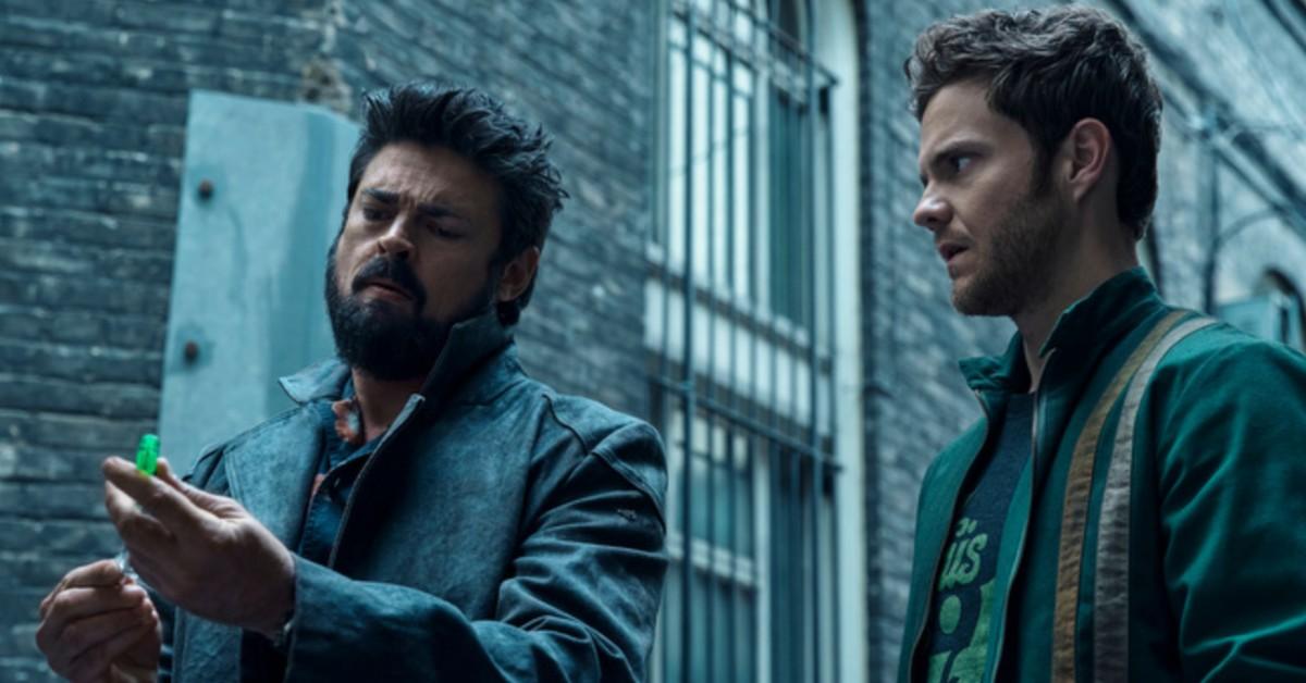 (L-R) Billy Butcher (Karl Urban), Hughie (Jack Quaid)