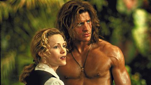 brendan fraser and leslie mann in george of the jungle