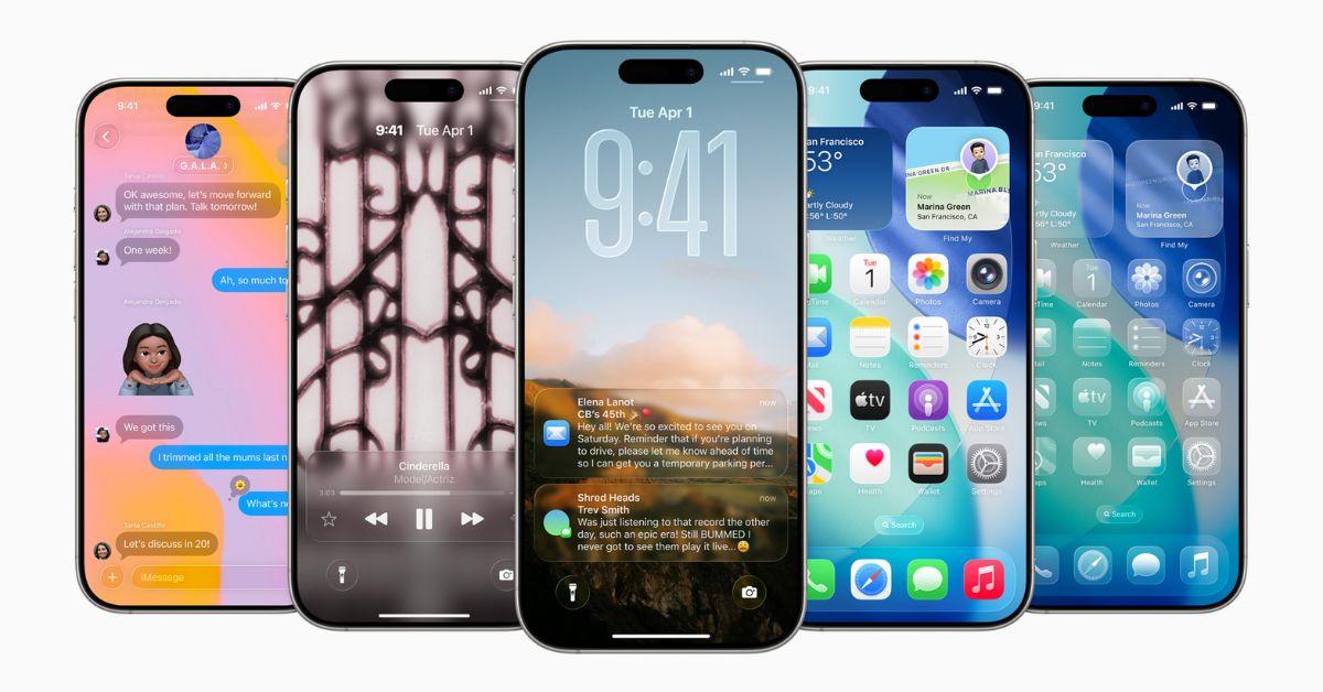 The mockups for iOS 26 from Apple. 