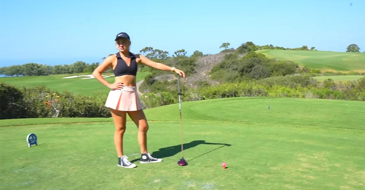 Katie Sigmond at a golf course