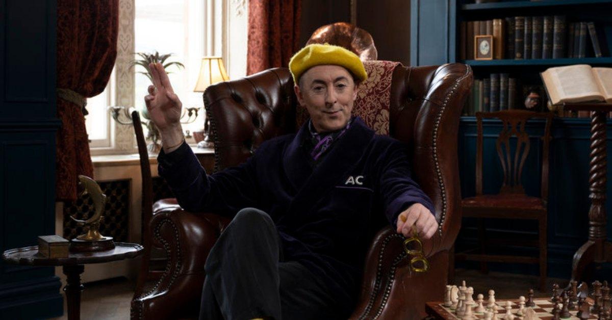 Alan Cumming hosting 'The Traitors'.