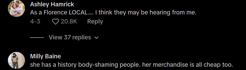 boutique owner body shamed