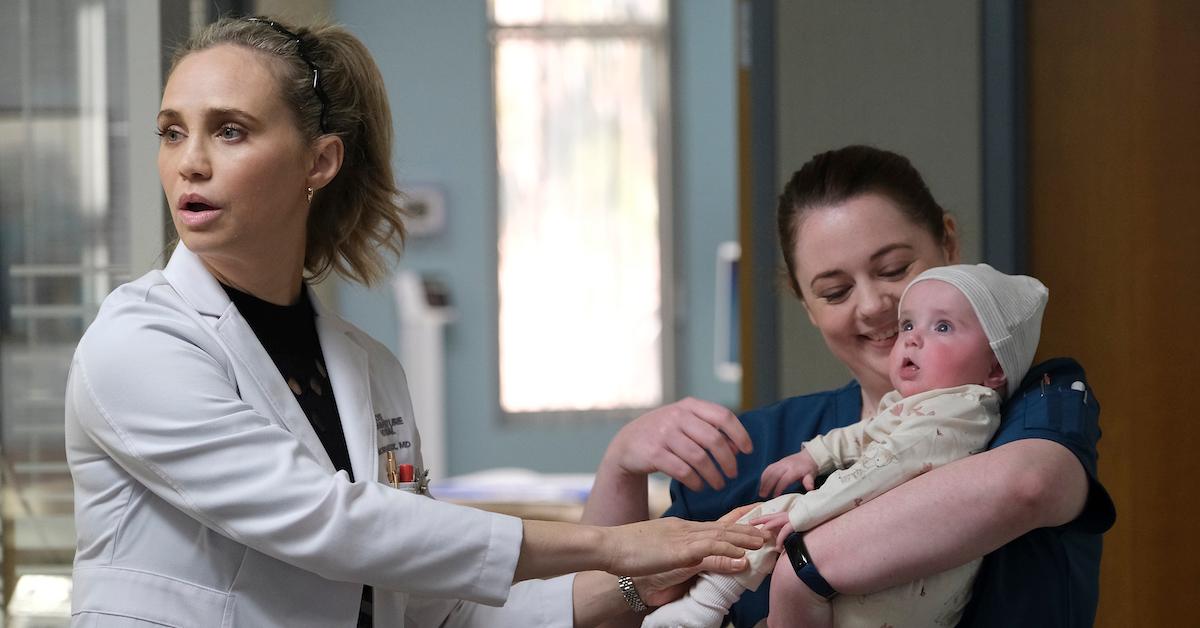 Fiona Gubelmann as Morgan with baby Eden in 'The Good Doctor'