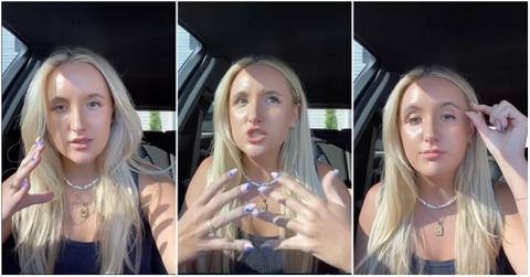 A shopper explains how a woman stood behind her car in a TJ Maxx parking lot.