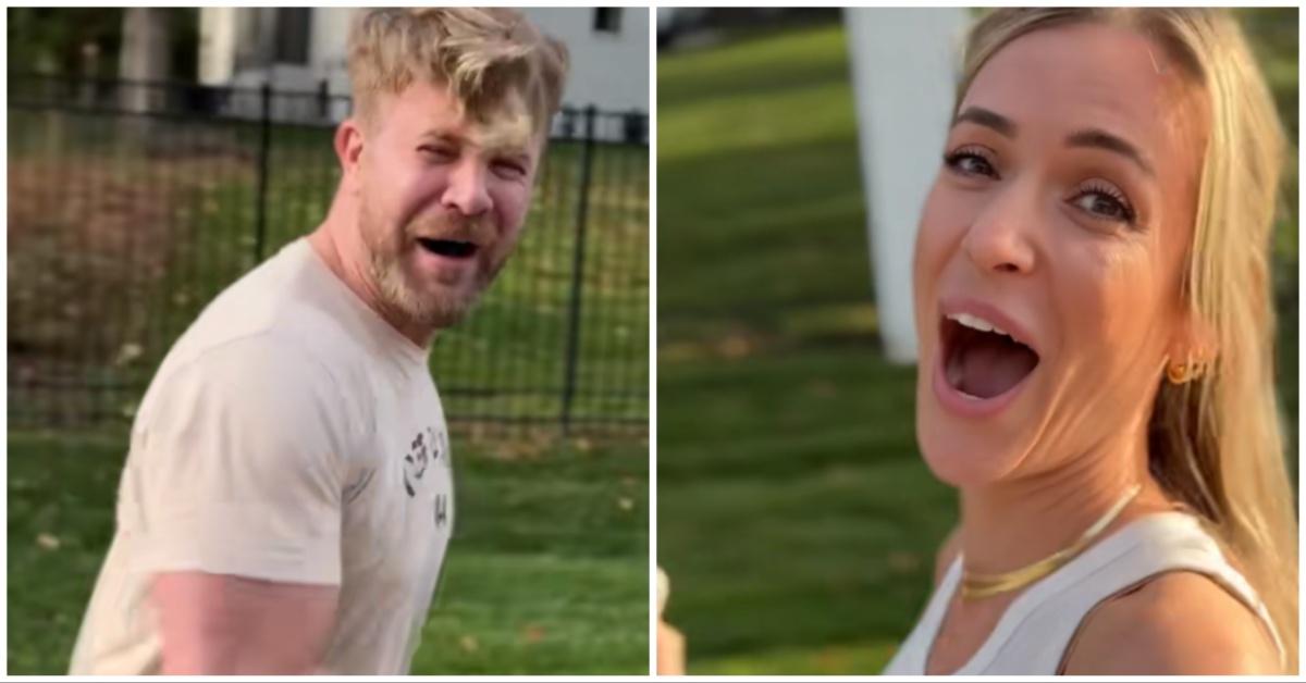 Kristin Cavallari with her friend Justin in a collage from TikTok