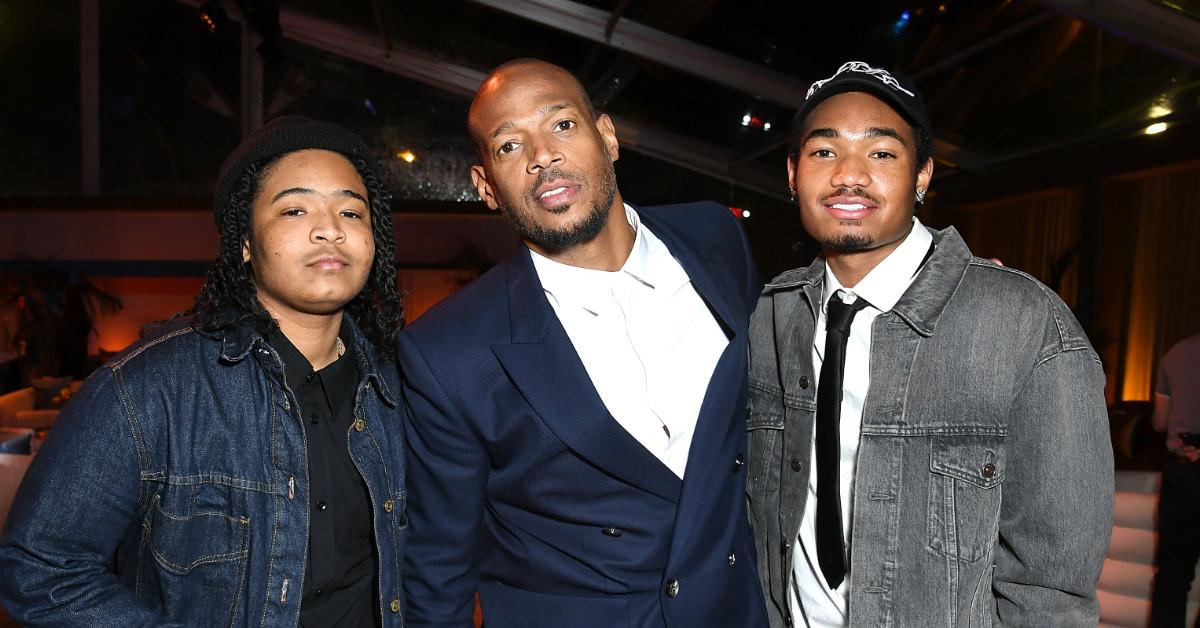 Marlon Wayans with sons Kai and Shawn