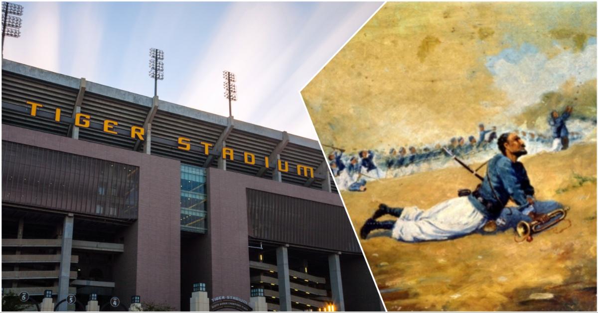 Tigers Stadium and Civil War Tigers Photo Collage