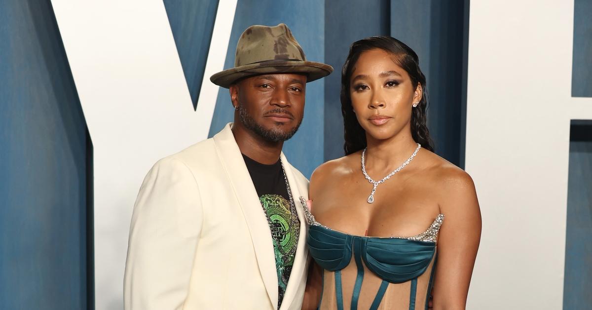 Taye Diggs and Apryl Jones attend the 2022 Vanity Fair Oscar Party.