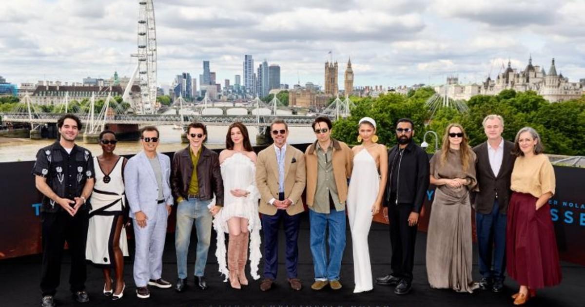 'The Odyssey' cast joins Christopher Nolan in London.