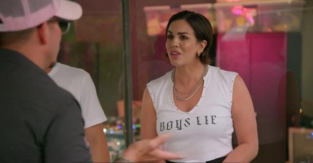 Jax and Katie argue at James and Ally's house on Vanderpump Rules