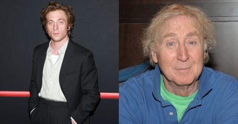 Jeremy Allen White in 2023 and Gene Wilder in 2010, both in L.A.
