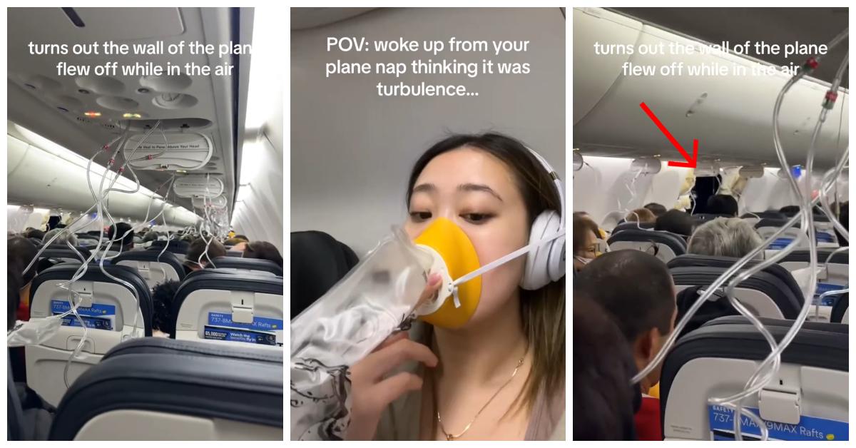 TikToker @vee_wins revealed that she was on the wild Alaska Airlines flight that saw a door blow off in mid-air.