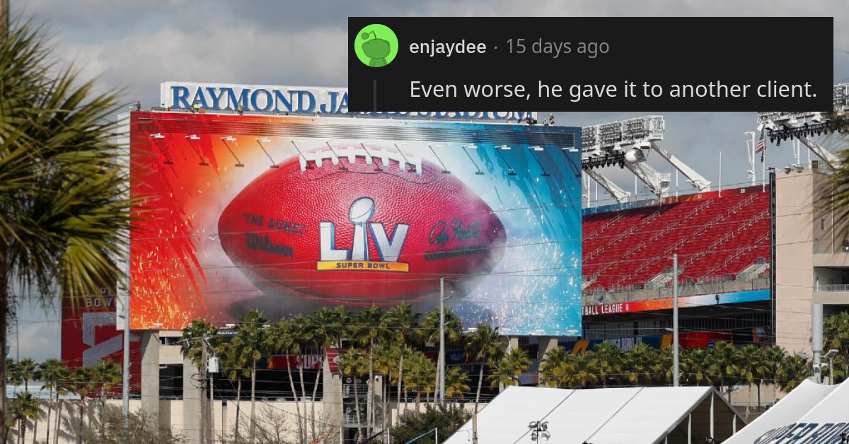 Man Gets Revenge on Co-worker Who Stole His Super Bowl Tickets