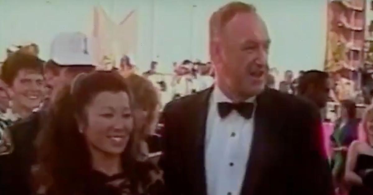 Gene Hackman (R) with wife Betsy Arakawa