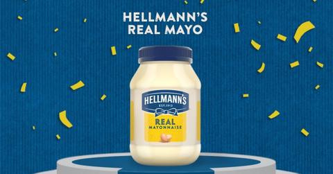 A jar of Hellmann's mayonnaise