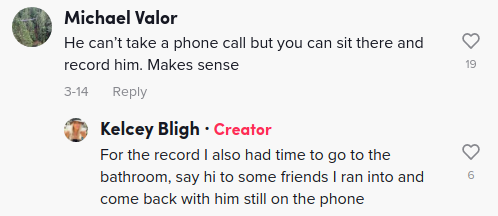 tiktoker first date  phone calls