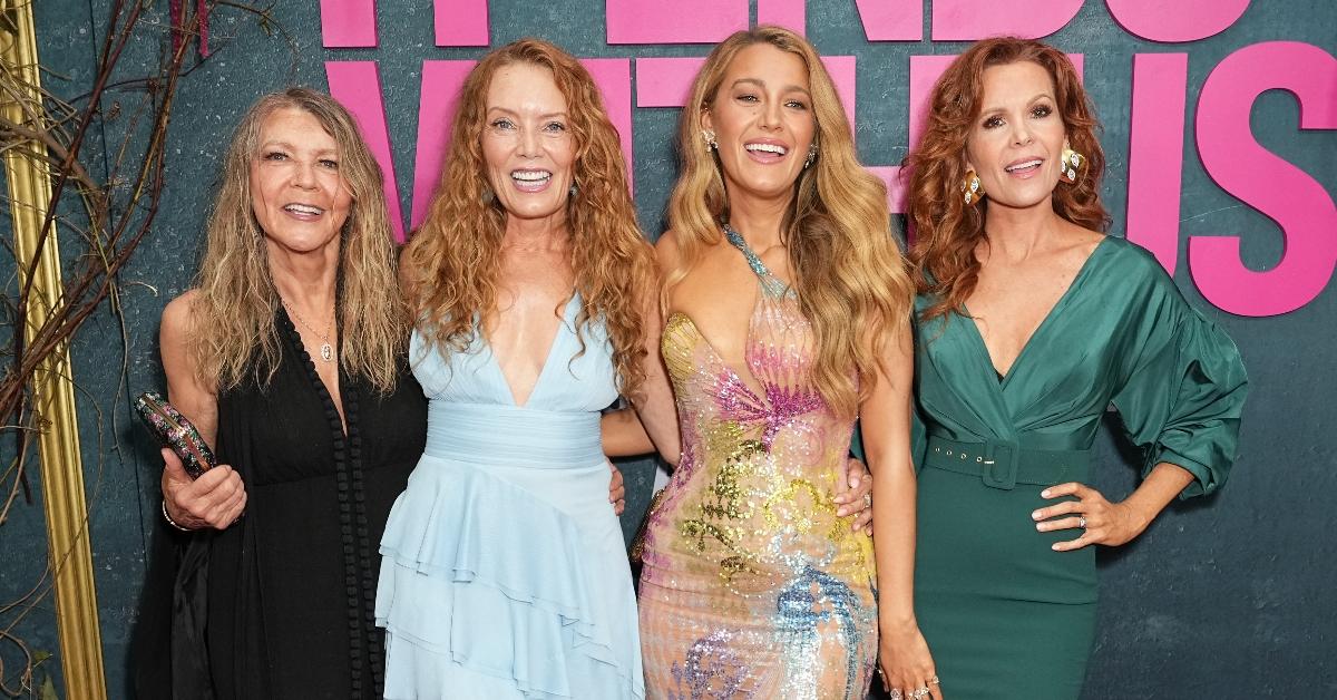 Elaine Lively, Lori Lively, Blake Lively and Robyn Lively at the "It Ends With Us" New York Premiere at AMC Lincoln Square Theater on August 06, 2024 in New York City. (Photo by John Nacion/Variety via Getty Images)