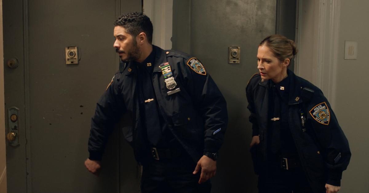 (L-R): Ian Quinlan as Officer Luis Badillo and Vanessa Ray as Officer Eddie Janko in 'Blue Bloods.'