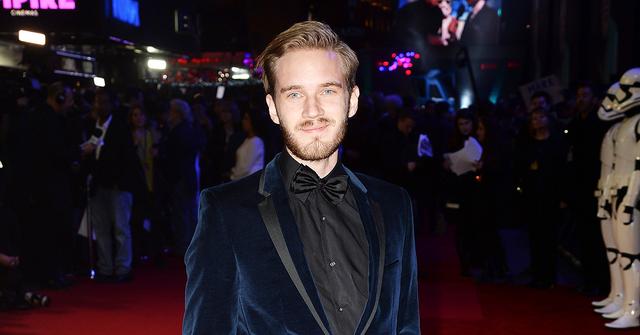 PewDiePie at the premiere of 'Star Wars: The Force Awakens.'