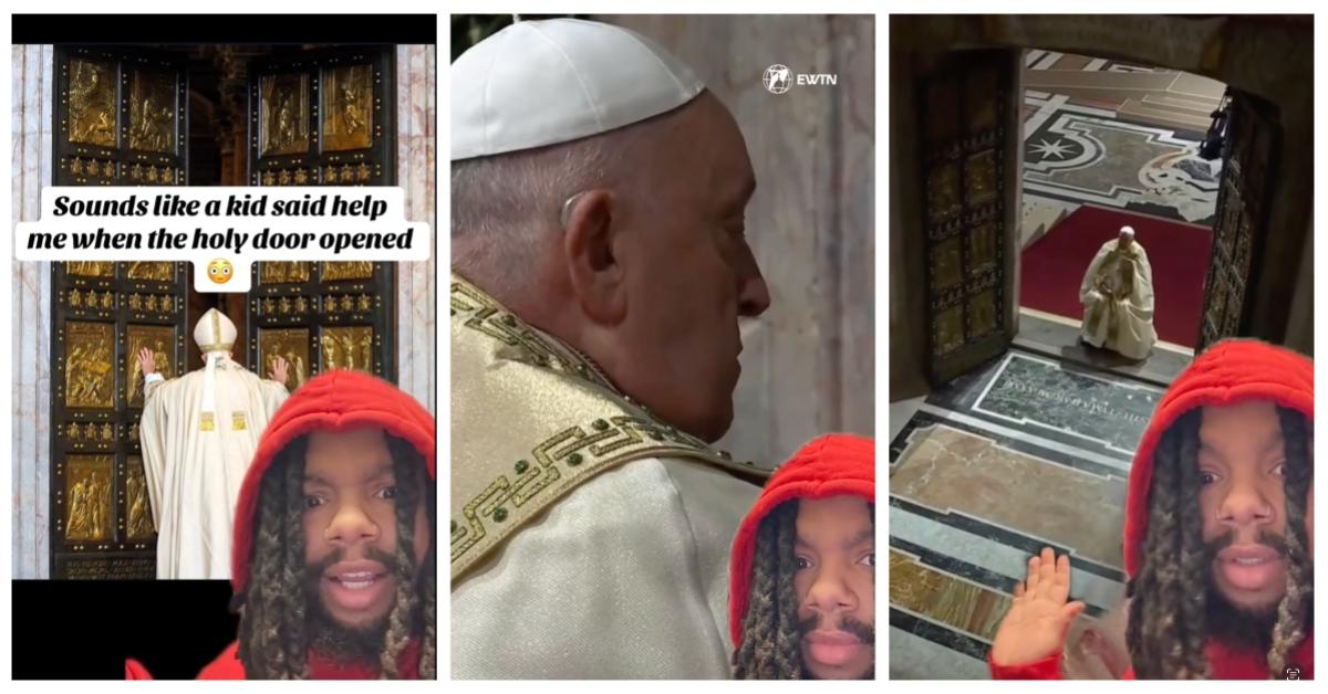 TikTok of Pope Francis opening the first Holy Door