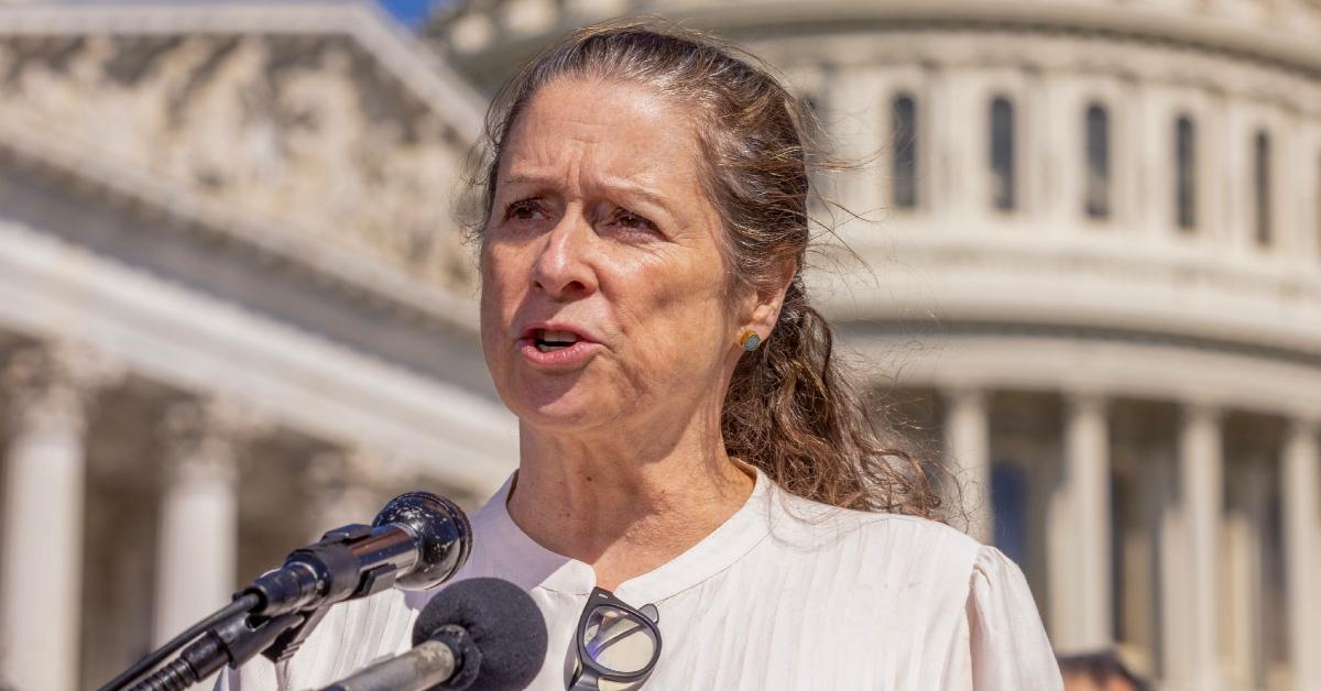 Abigail speaking in front of the U.S. Capitol in Washington, D.C. 