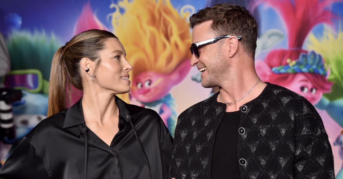 Jessica Biel and Justin Timberlake attend a special screening of Universal Pictures' 'Trolls: Band Together'