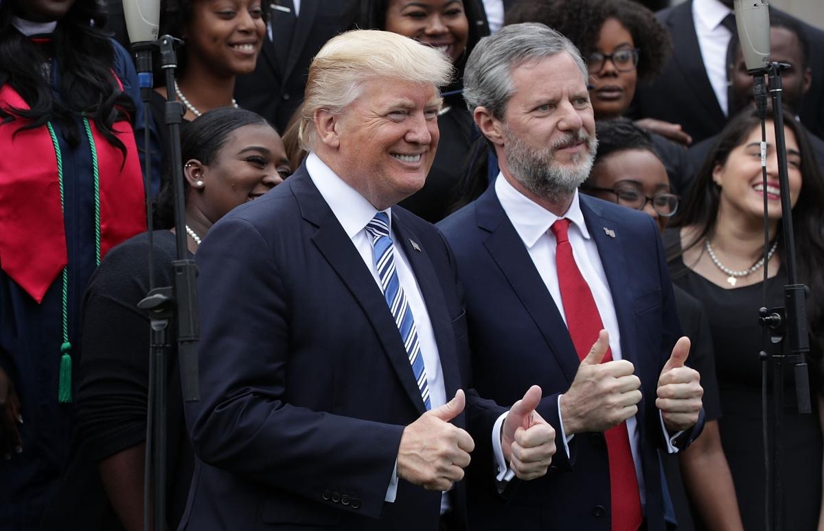 Donald Trump and Jerry Falwell Jr.