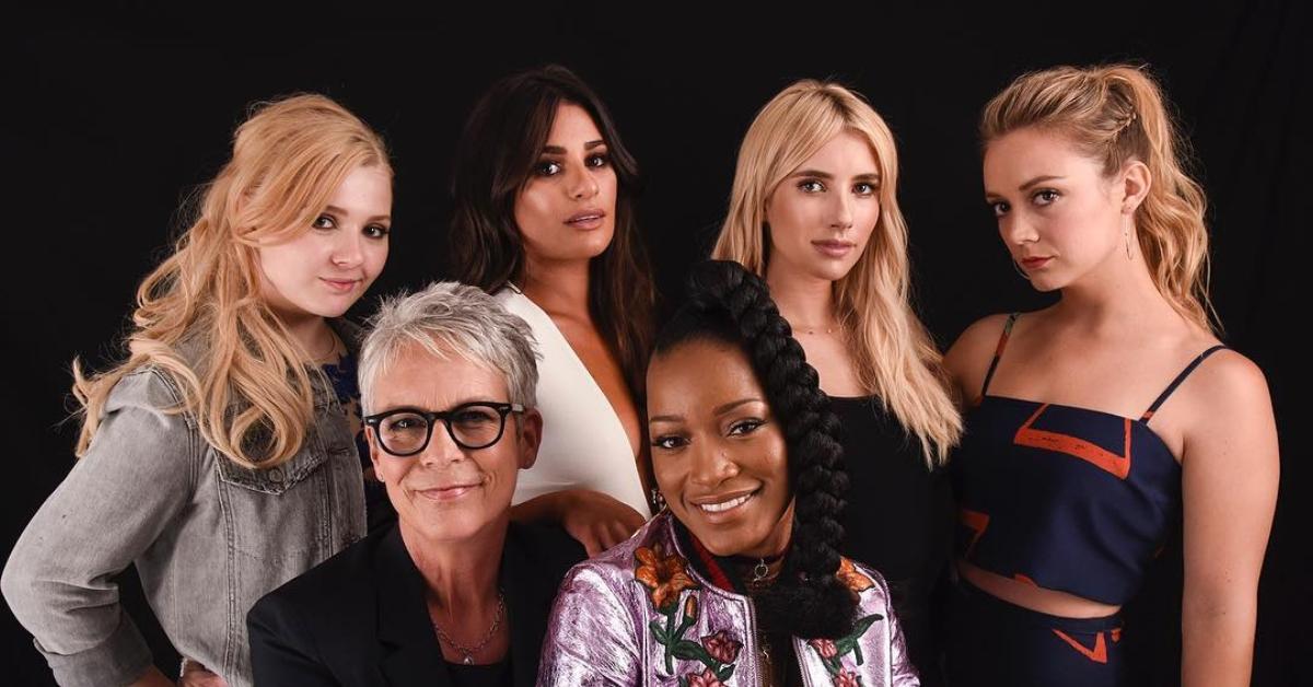 (l-r): Abigail Breslin, Jamie Lee Curtis, Lea Michele, Keke Palmer, Emma Roberts, and Billie Lourd