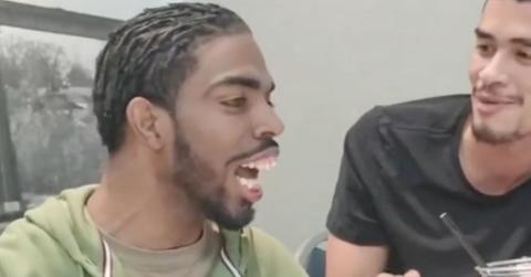 Jake Future and Sneako at a kitchen counter.