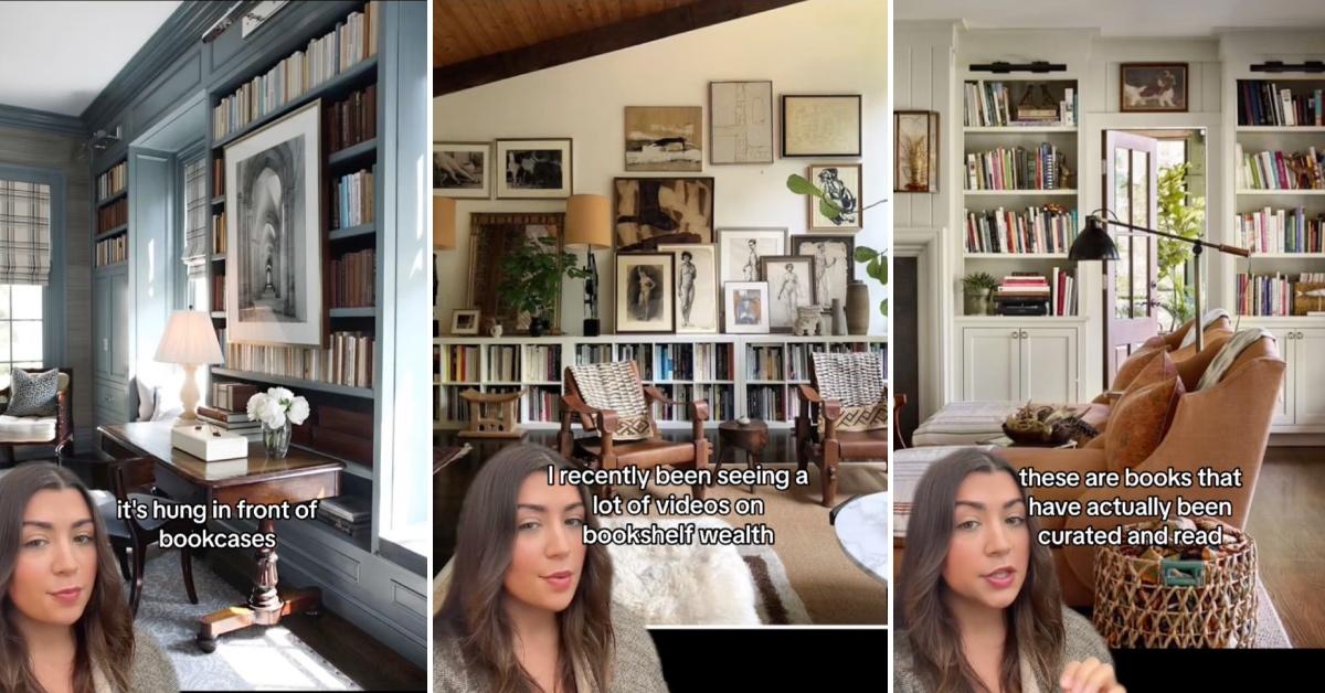 What Is Bookshelf Wealth? The New LivedIn TikTok Aesthetic
