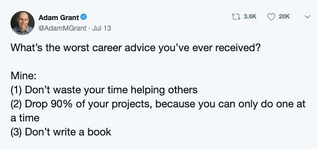 worst career advice