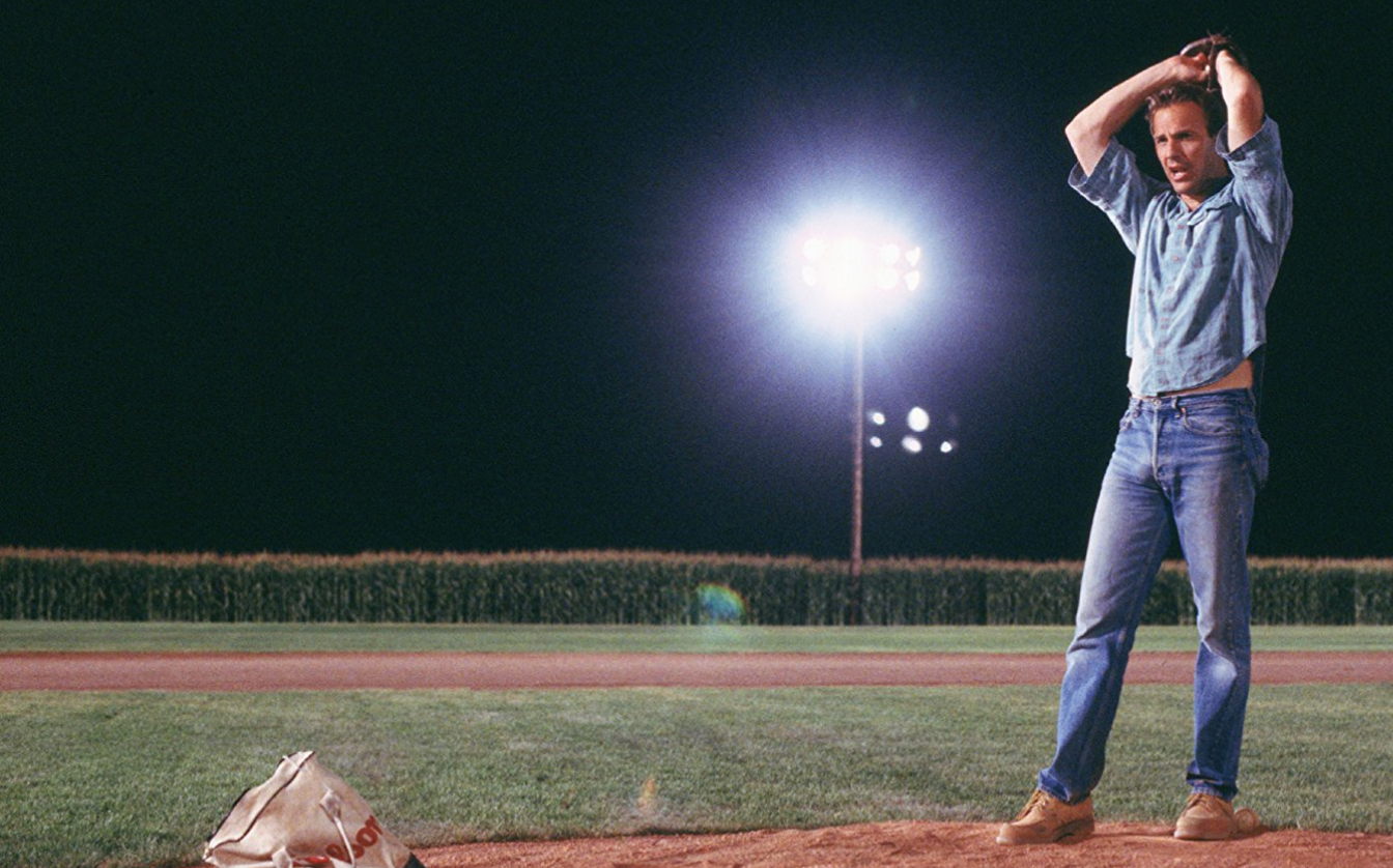 Kevin Costner's character Ray on the pitcher's mound.