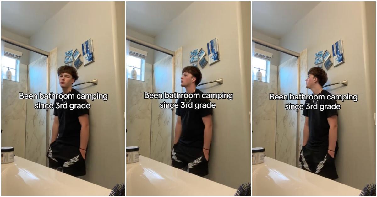 TikToker says they've been bathroom camping since the third grade.