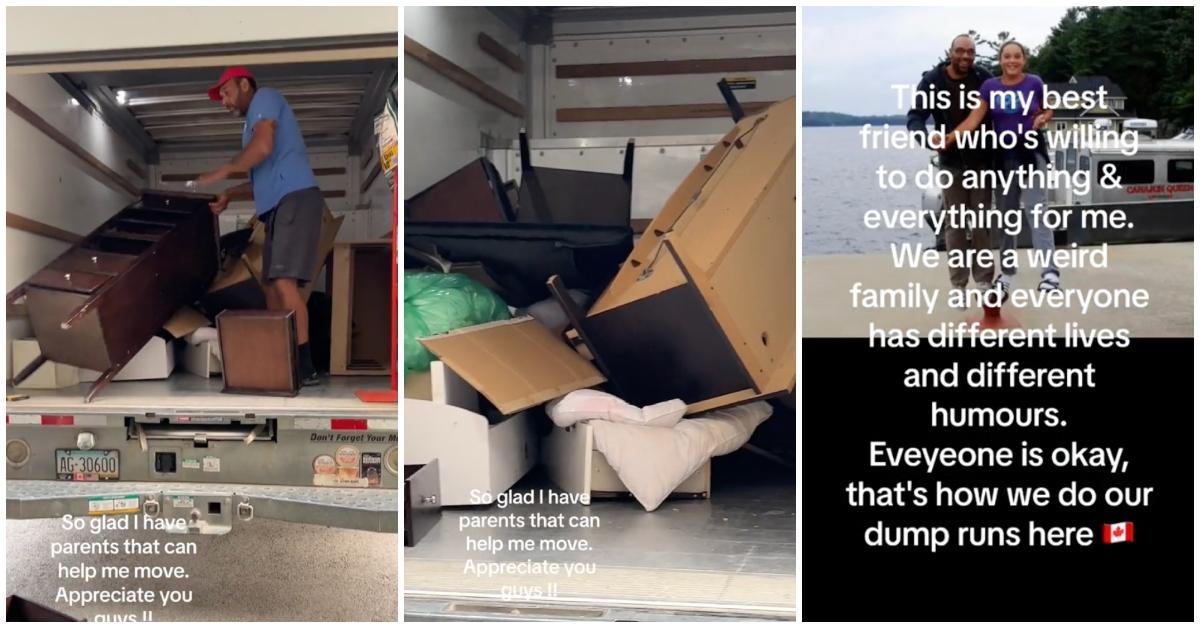 Parents Throw Furniture in Moving Van in Viral Video