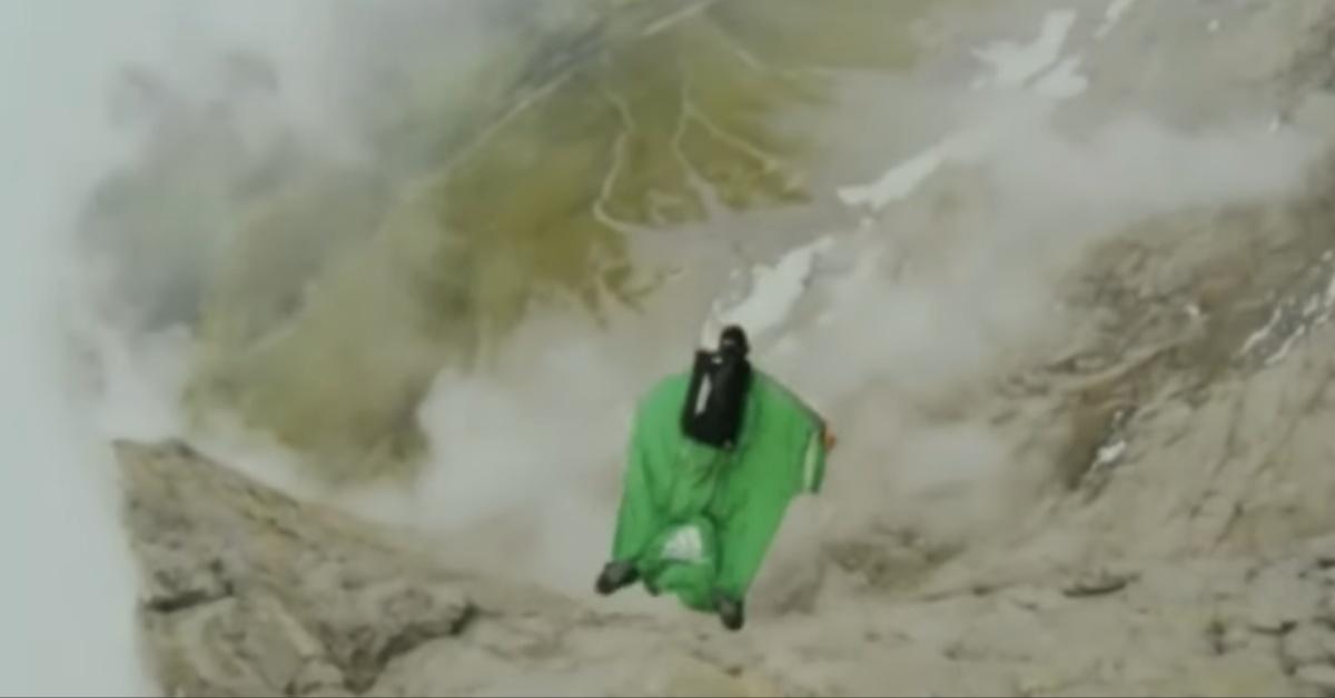 Dean Potter BASE jumping at Yosemite National Park.
