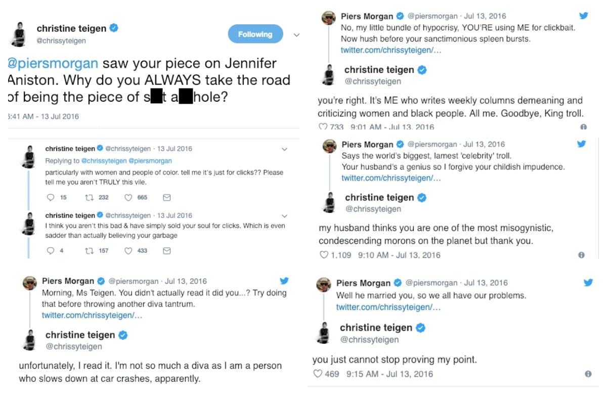 Piers Tweets Takedowns by Everyone From Ariana Grande to Pizza Hut