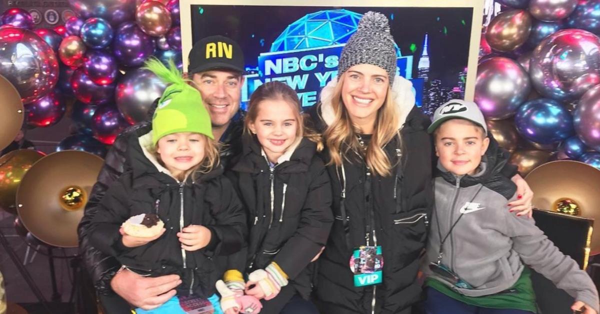 Carson Daly and wife Siri with their kids.