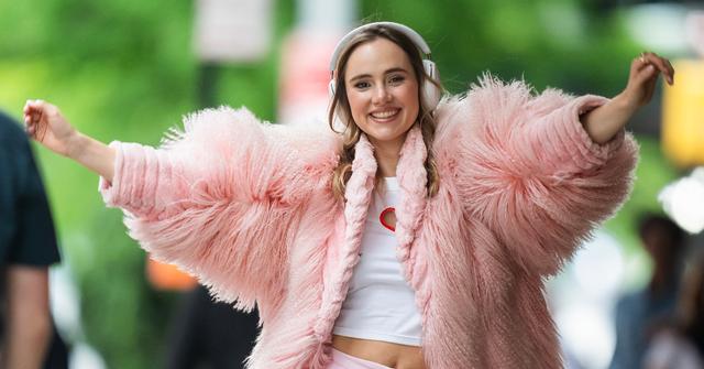 Suki Waterhouse is seen filming for Sonos in Tribeca on May 13, 2024 in New York City. (Photo by Gotham/GC Images)