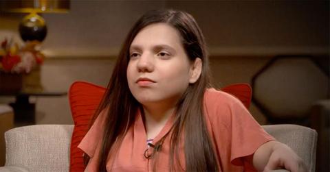 Natalia Grace during an interview with an orange shirt on.