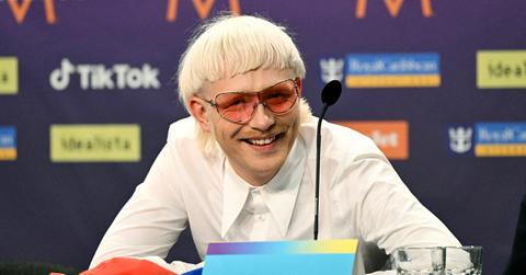 Joost at a press event for Eurovision.