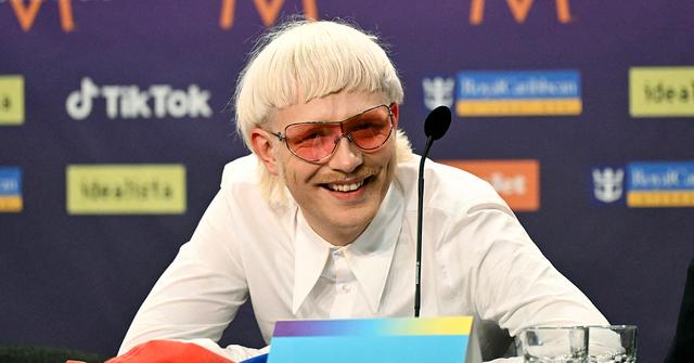 Joost at a press event for Eurovision.