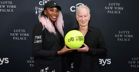 Venus Williams and John McEnroe attend the Citi Taste of Tennis New York City 2023 event.