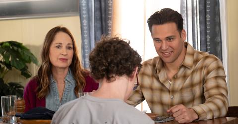 (l-r): Paula Marshall as Helena Diaz, Gavin McHugh as Christopher Diaz, and Ryan Guzman as Eddie Diaz