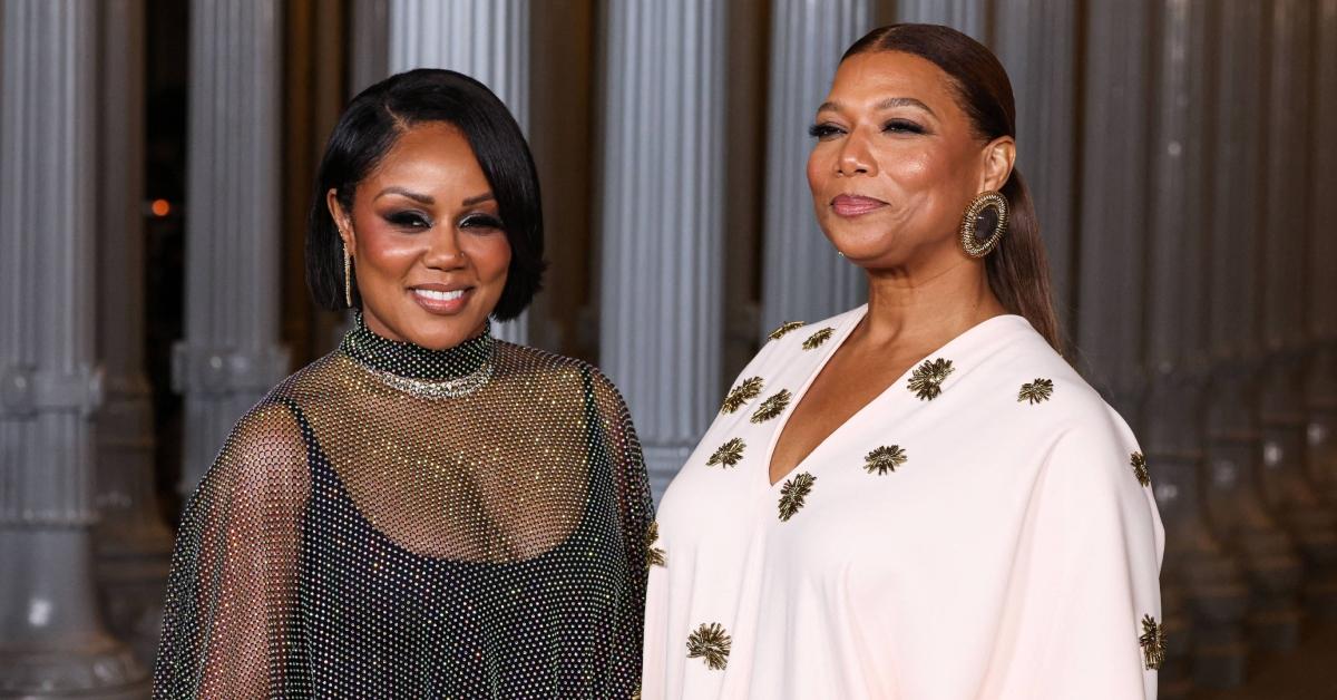 (l-r): Queen Latifah's partner, Eboni Nichols, and Queen Latifah